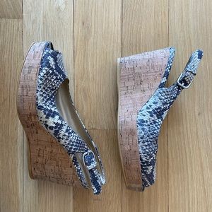 Stuart Weitzman - Jean Snakeskin Wedges